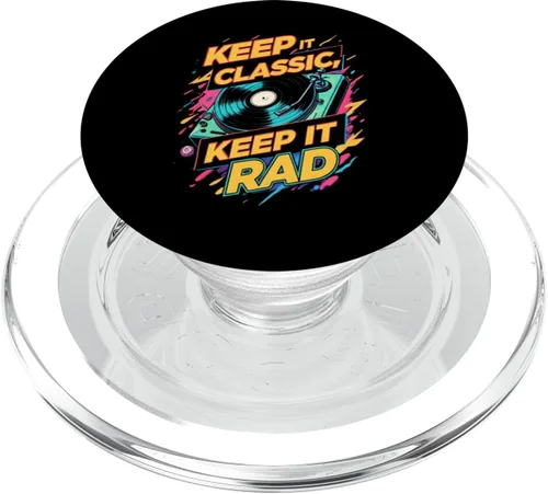 Miniatura 7 de Keep It Classic Rad Turntable Record Player Retro Music PopSockets Adhesive PopGrip