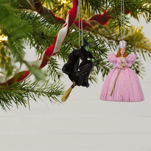 Miniatura 2 de Hallmark Mini El mago de Oz Glinda La bruja buena y la bruja malvada del oeste, juego de 2 películas y TV