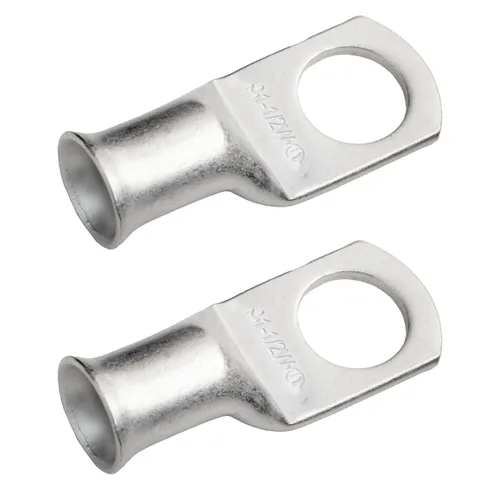 Miniatura 221 de SELTERM 5 piezas terminales de cable de cobre estañado 1/0 AWG perno de 1/2", extremos de cable de batería, terminales de anillo, conectores