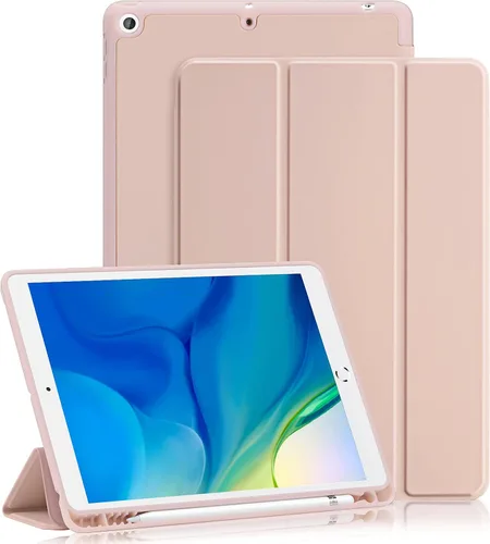 Miniatura 17 de Funda para iPad 8ª/7ª generación (2020/2019) iPad 10.2 pulgadas con soporte para lápices [encendido/apagado] funda protectora con soporte magnetico