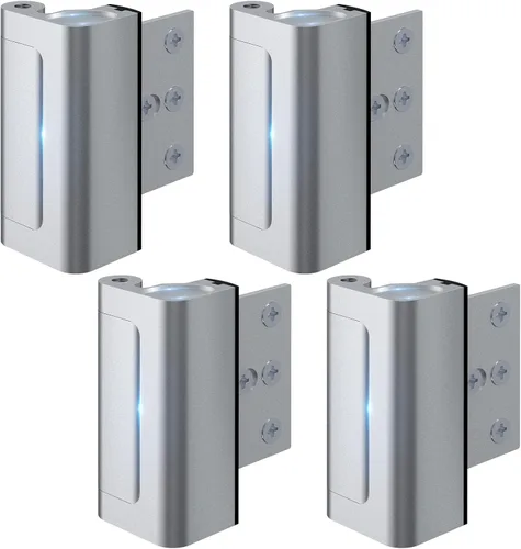 Miniatura 7 de Rerishom Cerradura de puerta que soporta 800 libras para puerta con apertura hacia adentro, cerradura de refuerzo de puerta con 8 tornillos