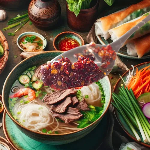 Salsa de chile vietnamita hecha a mano, sabor regular, auténtica pasta de chile de ajo y crujiente, perfectamente equilibrada con especias, dulzura