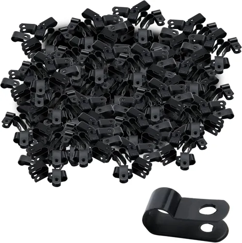 Miniatura 21 de Antrader Clips de cable tipo R, abrazaderas de cable de 0.12 pulgadas con tornillos, acero inoxidable 304, 100