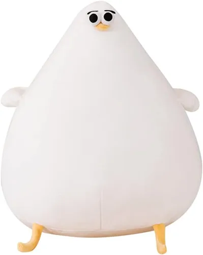 NatureMan Lindos juguetes de peluche de pollo gordo de gaviota, divertida almohada de pollo de dibujos animados, regalo creativo para niños y niñas,