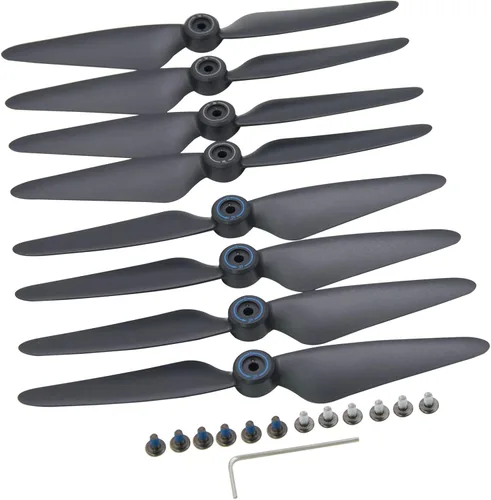 Miniatura 8 de Blomiky 2 juegos de 8 hélices plegables F7 de repuesto compatibles con Bwine F7GB2 F7 SJRC F7S F7 4K 9800FT RC Quadcopter Drone F7 Propeller 2