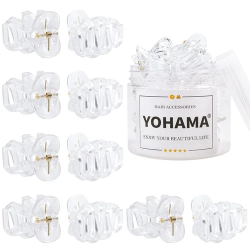Miniatura 9 de YOHAMA 10 pinzas para el cabello, medianas y pequeñas, de 1.57 pulgadas, pinzas de pulpo de 1.57 pulgadas, pinzas de mandíbula medianas duraderas