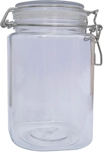 Miniatura 6 de FixtureDisplays® Cierre de alambre PET Jar 25.4 fl oz Spice Jar Seal Pintura Aceite Almacenamiento Tarro Contenedor Cerradura 18615-750ML-NPF
