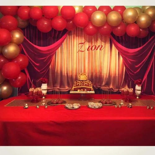 Miniatura 4 de GYA Telón de fondo rojo dorado para fiesta, 7 x 5 pies, teatro, baile de máscaras, baile de graduación, fondo para niños, familia, negocios