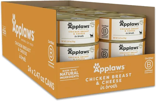 Miniatura 24 de Applaws Alimento húmedo natural para gatos en caldo, alimento húmedo enlatado de ingredientes limitados, sin aditivos, hecho con ingredientes