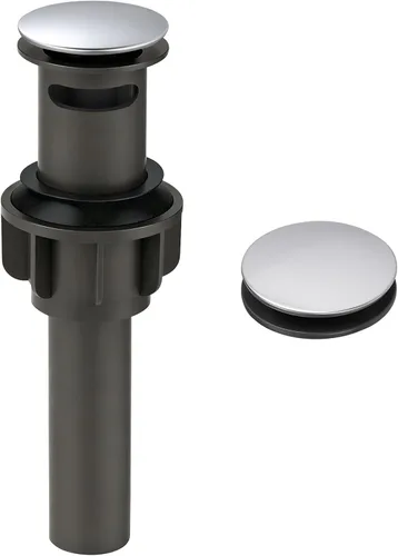 Miniatura 14 de Drenaje de fregadero de baño sin desbordamiento, tapón emergente ARCORA de oro cepillado para fregadero de recipiente con botón de clic