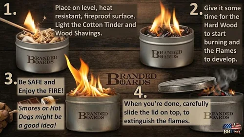 Miniatura 8 de Campfire in a Can - Made in USA - Portable Mini Fire Pit for Marshmallows & S’Mores - Hiking, Backpacking, Hunting, Fishing & Camping - Tactical