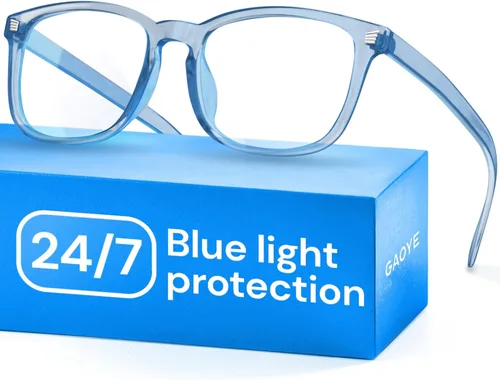 Miniatura 14 de Gaoye - Gafas de luz azul para computadora y juegos - Lentes anti rayos UV, resistentes a los arañazos y ajuste cómodo 2 negro y gris transparente