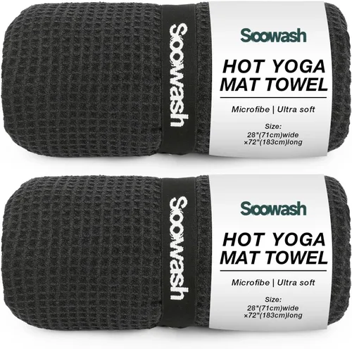 Miniatura 13 de Toalla de yoga caliente, toallas de microfibra antideslizante para yoga caliente, absorbente de microfibra, sudor, cubierta antideslizante, bikram