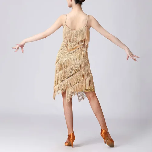 Miniatura 5 de Vestido de lentejuelas de los años 20 con flecos y borlas para mujer, sexy, Gatsby, cóctel, vintage, tango, salón de baile, fiesta de los años 20