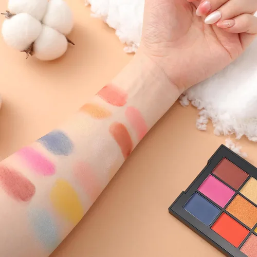Miniatura 2 de DECENTNESS Paleta de sombras de ojos de 12 colores, tonos nude mate, pigmento brillante brillante, paleta de maquillaje profesional de larga Club