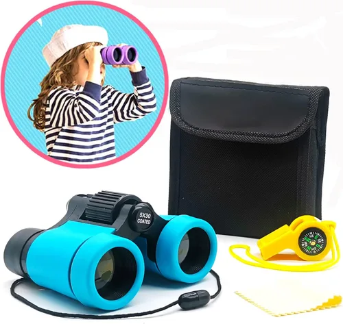 Miniatura 13 de Binoculares para niños, los mejores regalos para niños de 3 a 12 años, óptica de alta resolución, a prueba de golpes, mini binoculares para niños