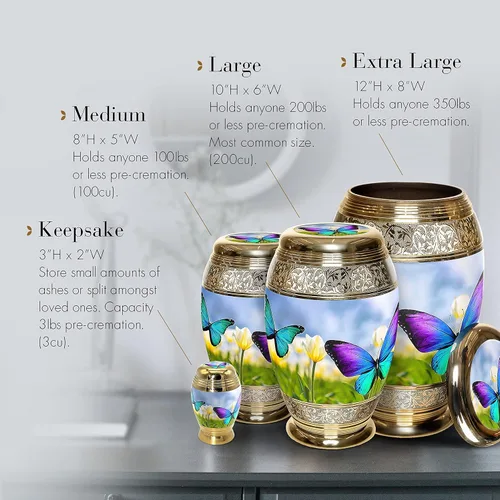 Miniatura 5 de Urnas de Cremación Conmemorativas para Cenizas Humanas Adultas Femeninas - Urnas Personalizadas y Decorativas para Mujeres - Urnas Bellamente Hechas