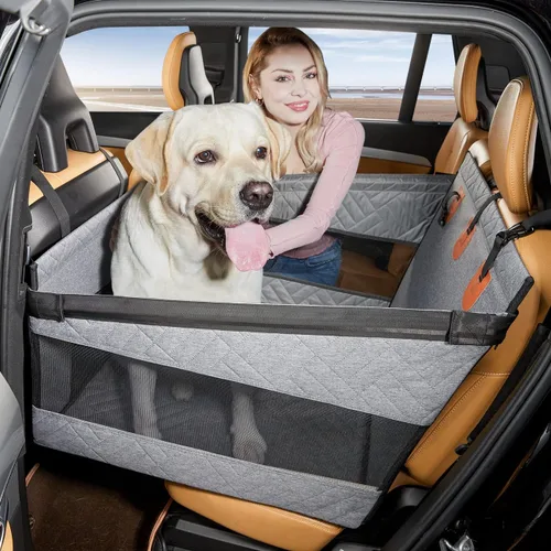 Miniatura 9 de TKYZ Asiento de automóvil mediano para perro, extensor de asiento trasero para perros, funda de asiento grande impermeable para asiento trasero