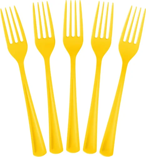Miniatura 19 de Exquisite Tenedores de plástico morados, 50 piezas, tenedores morados, utensilios desechables, juego de cubiertos de plástico resistente