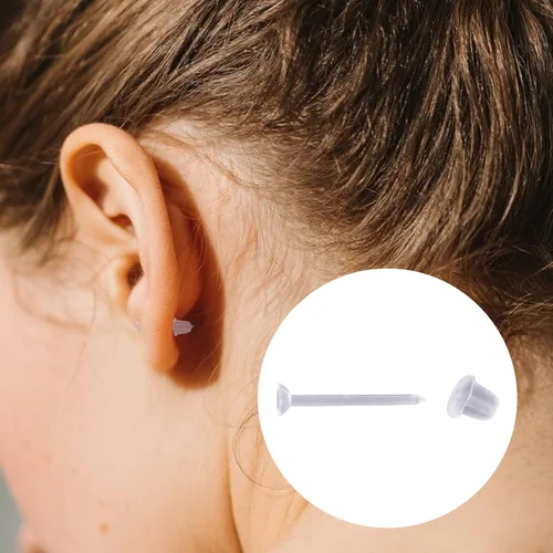 Miniatura 7 de Penitue 38 piezas de retenedores transparentes para piercing, joyería de retención para aretes, pezón, nariz, vientre, lengua, labret, ceja, labio