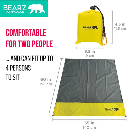 Miniatura 7 de Manta de bolsillo – Manta de playa impermeable a prueba de arena, manta de picnic impermeable, plegable, ligera y compacta para senderismo, camping