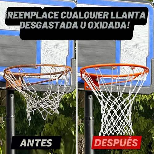 Miniatura 7 de GoSports Borde de baloncesto de 18" de acero de regulación - Elija entre fijo o desmontable - Úselo para reemplazo o montaje en garaje