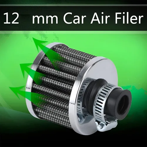 Miniatura 4 de BESULEN Filtro de admisión de aire y respiradero, filtro de aire frío universal de 0.47 pulgadas, filtro de admisión de aire de ventilación turbo