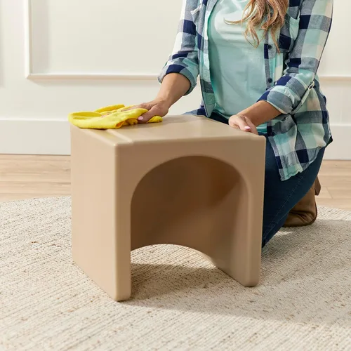 Miniatura 8 de ECR4Kids juego de mesa Tri-Me y sillas Cube, muebles multiusos, arena, 3 piezas