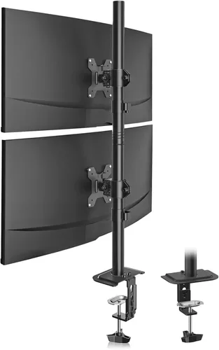 Miniatura 12 de Suptek Soporte para monitor LED LCD cuádruple, soporte independiente extra alto de 31.5" de poste, resistente, totalmente ajustable, para 4 (3+1)