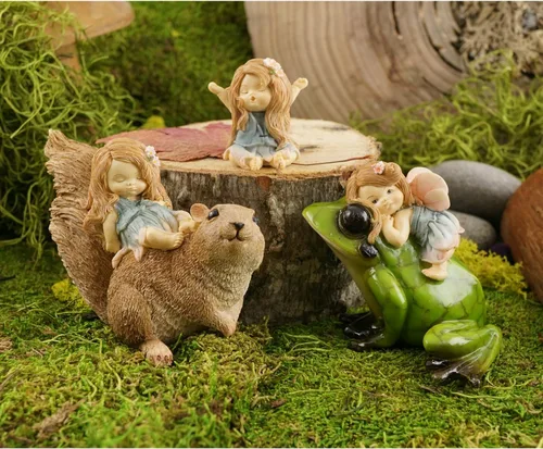 Miniatura 2 de Top Collection - Estatua miniatura para jardín de hadas y terrario Poco hada bostezando