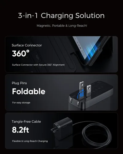 Miniatura 4 de Microsoft Surface - Cargador Surface Pro de 65 W para Surface Pro 3/4/5/6/7/8/9/10/X/11, compatible con Surface Book/portátil/tablet, compatible