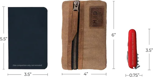 Miniatura 7 de Hide & Drink, Estuche de bolsillo multiherramientas, Bolsa compacta multiusos con cremallera para artículos de diario (EDC), Mini estuche de Fatiga