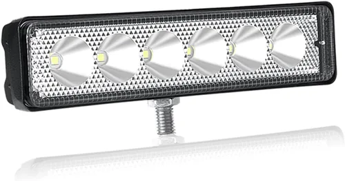 AUXTINGS 6 pulgadas 15 cm 18 W Mini Luz de Trabajo LED Ultra Delgada, Luz de Punto LED, Luces de Conducción 12 V 24 V, Luces Antiniebla Todo Terreno