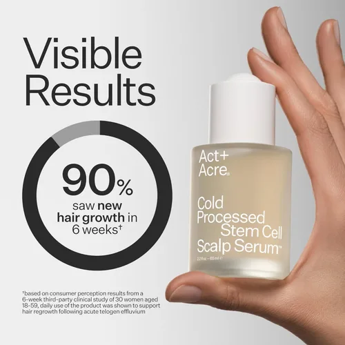 Miniatura 3 de Act+ Acre Suero de cuero cabelludo de células madre procesadas en frío Para un cabello más grueso y de aspecto más completo Células madre