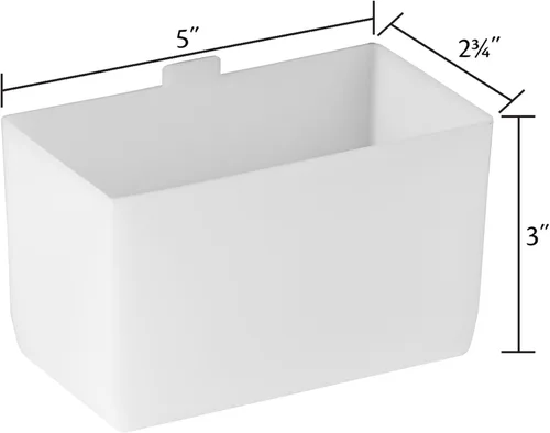 Miniatura 2 de Akro-Mils 30102 - Contenedor de plástico para clasificar piezas pequeñas en estantes (2-3/4 x 5 x 3 pulgadas), color blanco, caja de 24