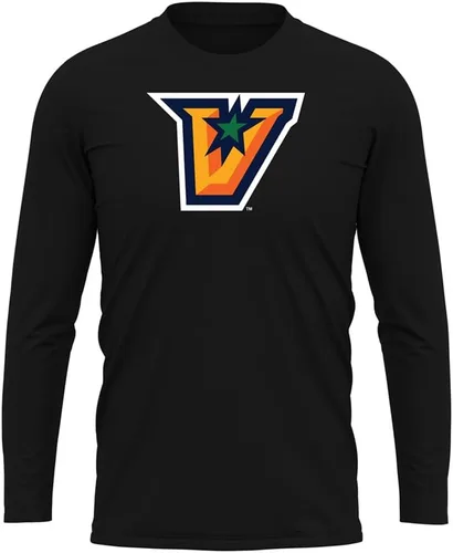 Miniatura 23 de Camisa deportiva de manga larga oficial de la NCAA Collegiate para hombre, colección negra con logotipo primario