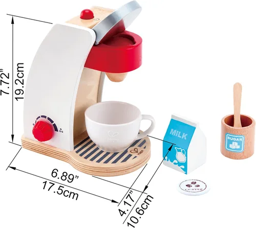 Miniatura 6 de Hape Juego de cocina de madera blanca con accesorios Juego de juguetes de simulación para niños a partir de 3 años