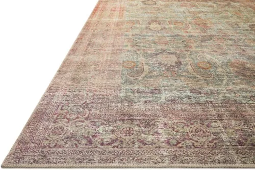 Miniatura 6 de Loloi Amber Lewis Georgie Collection GER-03 Jade/Sunset 2'-0" x 5'-0", 0.19 pulgadas de altura, alfombra decorativa Jade / Atardecer