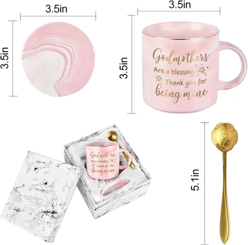 Miniatura 6 de Maustic Regalo para madrina, regalo de propuesta de madrina, taza de Godmothers Are a Blessing, regalo de Navidad para el Día de la Madre