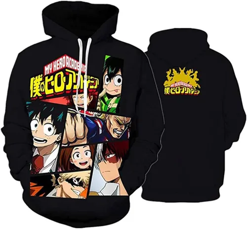 Miniatura 3 de Mbeliever NO Hero Academia Todoroki Shoto Izuku - Sudadera con capucha con estampado 3D de anime, sudadera para cosplay, sudadera unisex