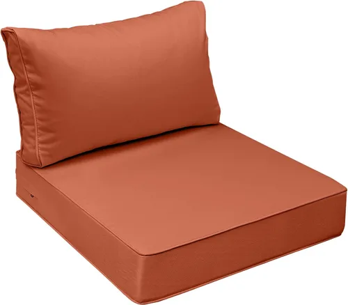 Miniatura 24 de AAAAAcessories Cojines de asiento para exteriores, resistentes a la decoloración, cojines de repuesto impermeables para muebles de patio, 21 x 21 x