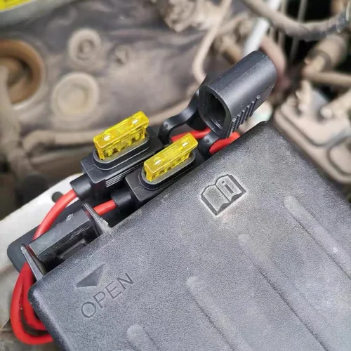 Miniatura 6 de MUYI Portafusibles de calibre 14 - Portafusibles en línea de 14 AWG con fusibles de hoja ATC de 20 amperios (paquete de 6)