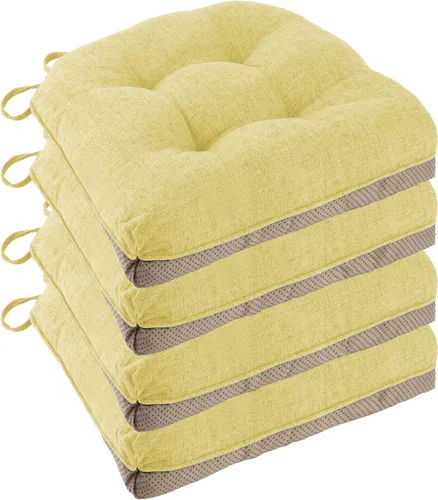 Miniatura 14 de Cojines Antideslizantes para Sillas de Comedor Juego de 4 Cojines para Sillas de Cocina 18"x18"x3" Cojines para Sillas Acolchados Cómodos y Suaves