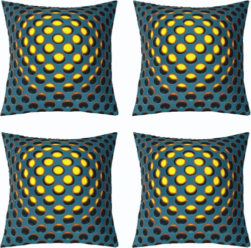 Miniatura 29 de Fundas de almohada geométricas modernas con rayas en rojo, marrón y negro, diseño retro de círculos y remolinos, juego de 4 fundas de almohada de 16