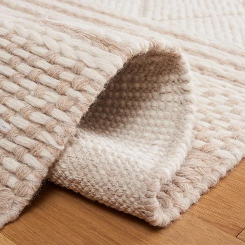 Miniatura 6 de SAFAVIEH Natura Collection - Alfombra de pasillo de 8 pies, color marfil y gris topo, diseño moderno, ideal para zonas de alto tráfico en pasillo