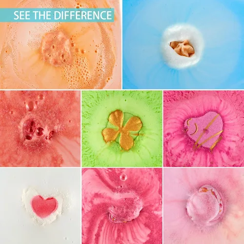 Miniatura 3 de 8 bombas de baño para el día de San Valentín para novias, niños y niñas, baño de burbujas, juego de regalo de bomba de baño natural, bombas de baño