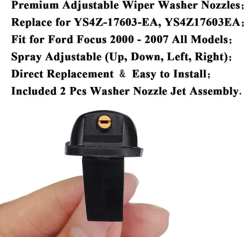 Miniatura 3 de Boquillas de limpiaparabrisas ajustables de alta calidad, sin calefacción, para Mini Cooper S JCW Cabrio Electric Clubman Countryman 2000-2023