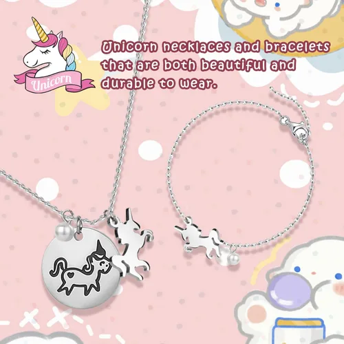 Miniatura 4 de Joyero grande para niñas, caja musical de 5 capas con puerta batiente, bailarina giratoria, juego de joyas de unicornio incluido, caja organizadora