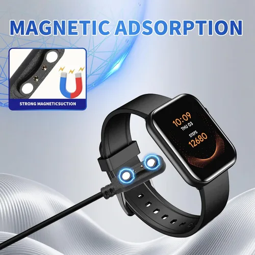 Miniatura 4 de Cable cargador de reloj inteligente, accesorios magnéticos para SmartWatch, cable de carga de 2 pines, espacio entre pines de contacto del cargador