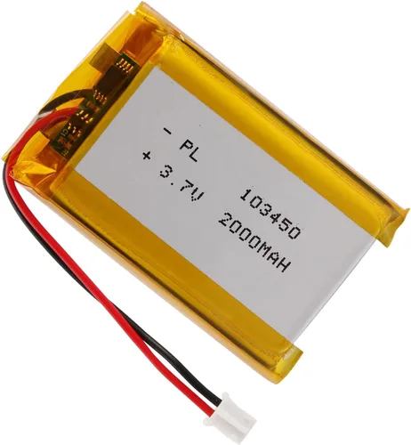 Miniatura 7 de Batería Lipo de 3.7V 1000mAh 102050 Batería recargable de polímero de litio con conector JST PH2.0.000 in para altavoz Bluetooth, GPS, reloj